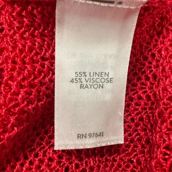 J. Jill Large Red Open Knit Top - Picture 6 of 6
